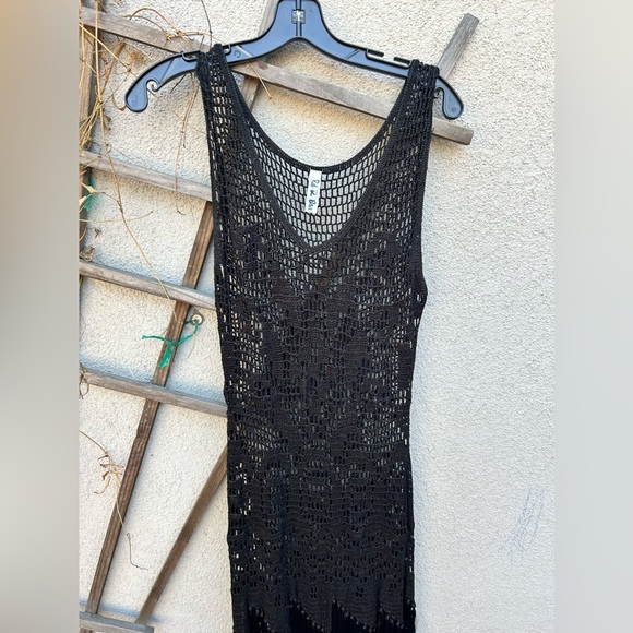 Rat and Boa Crochet Fringe Dress Black - Picture 3 of 5